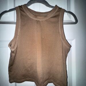 Women’s Hollister Light Brown Ribbed Tank Top